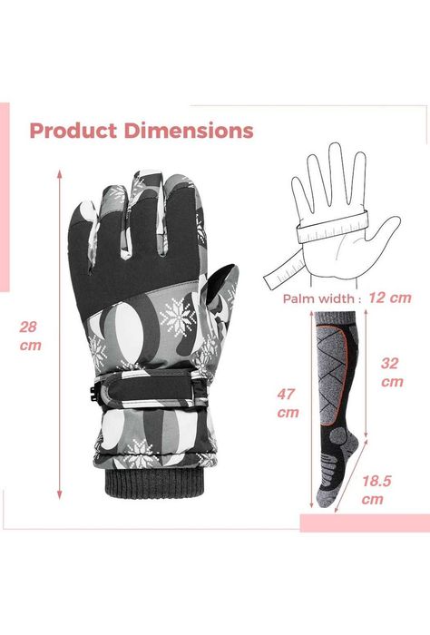 Set manusi si sosete Ski, Touchscreen, Dama, Roz, S/M, NOU