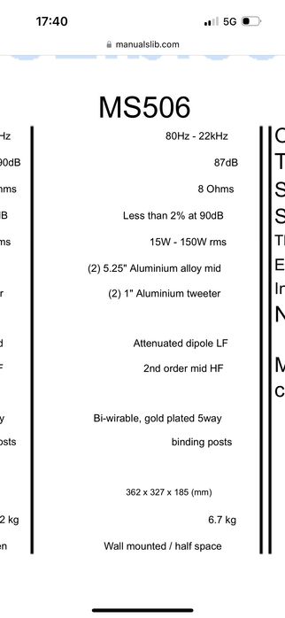 Домашна аудио система Mordaunt Short MS506/504
