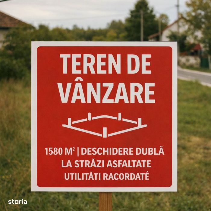 Teren cu casa demolabila de vanzare 1580mp, FRONT 2 STRAZI, FLORESTI!