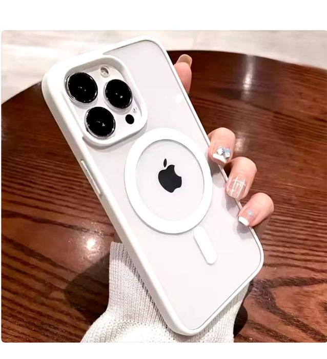 Iphone 16e 16 17 PLUS PRO MAX AIR Husa Magsafe Spate Clar Margine Colo