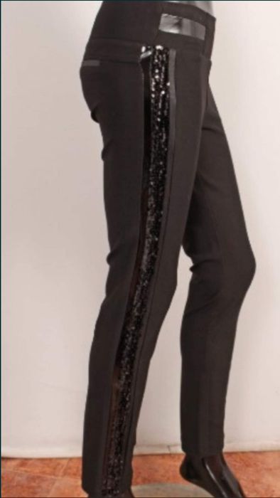 Черен клин панталон Lucy