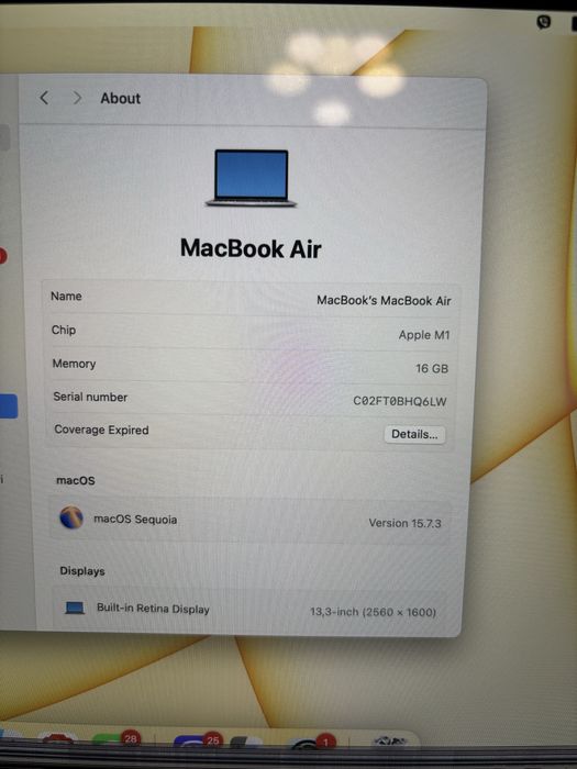 Macbook Air 2020 M1