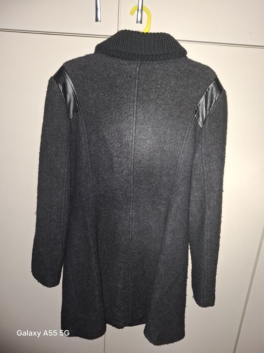 Дамско черно палто