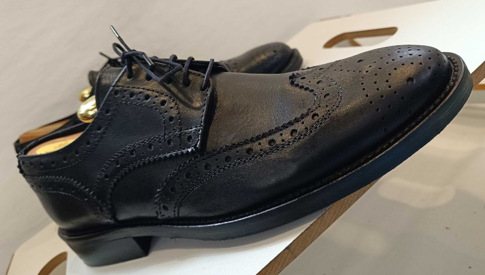 Pantofi derby 40 brogue Lavoratione Artigianale piele naturala moale