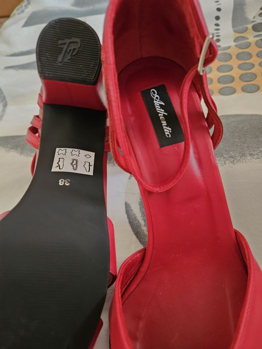 pantofi eleganti din piele,rosu,marime 38