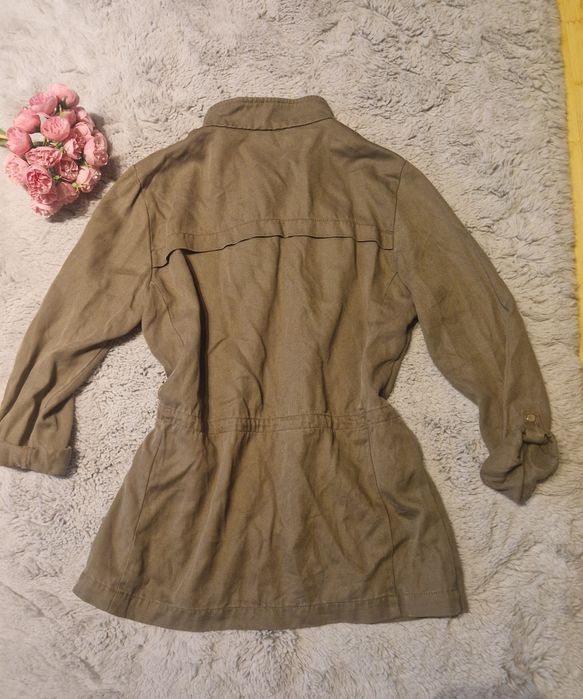Geacă ușoară de primăvară ZARA S verde militar kaki măsliniu