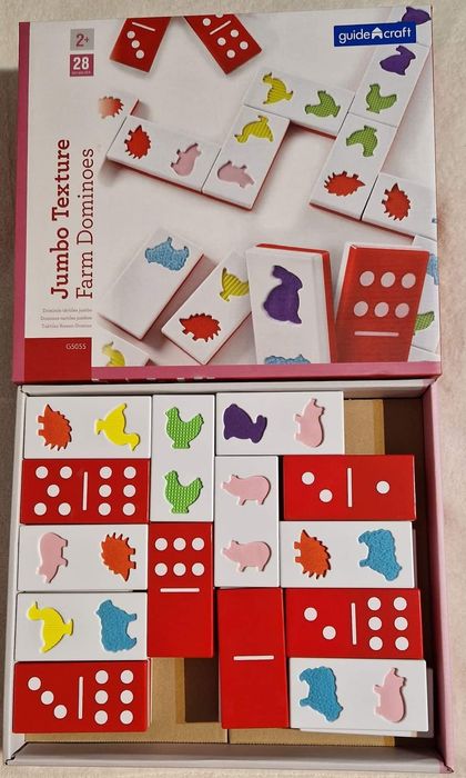 Guidecraft - Domino tactil Jumbo cu animale