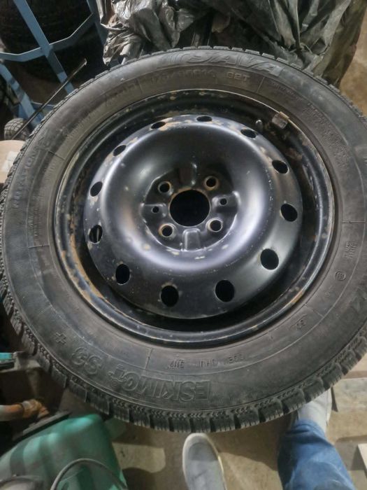 Железни джанти 14", 4×65, със зимни гуми 175/95R14