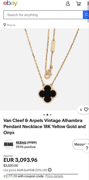 Van Cleef Alhambra  злато 18к