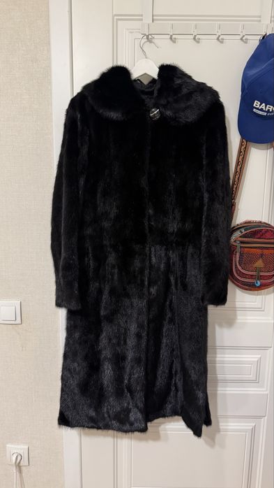 Норковая шуба с капюшоном