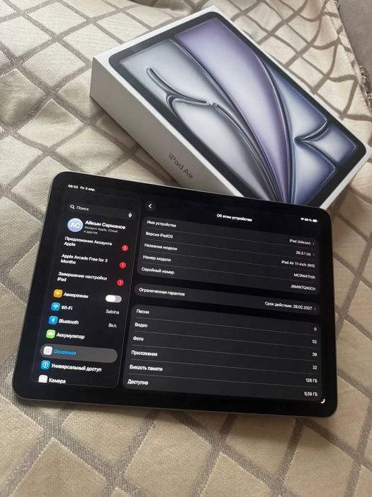 Ipad air 11 128 емкост 100