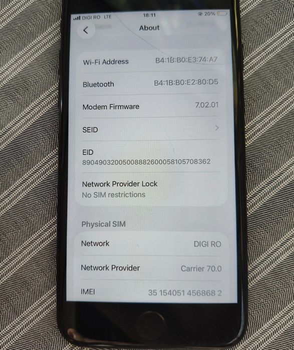 LICHIDARE STOC! Telefon Mobil / Smartphone Iphone SE 2020 Negru 64 GB 88% Baterie