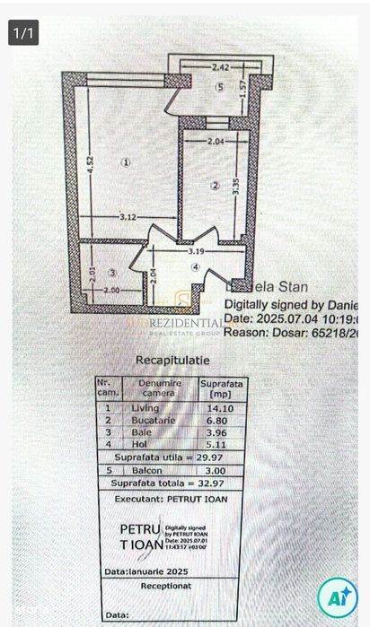 Garsonieră prima închiriere Berceni – mobilată, utilată, 33 mp