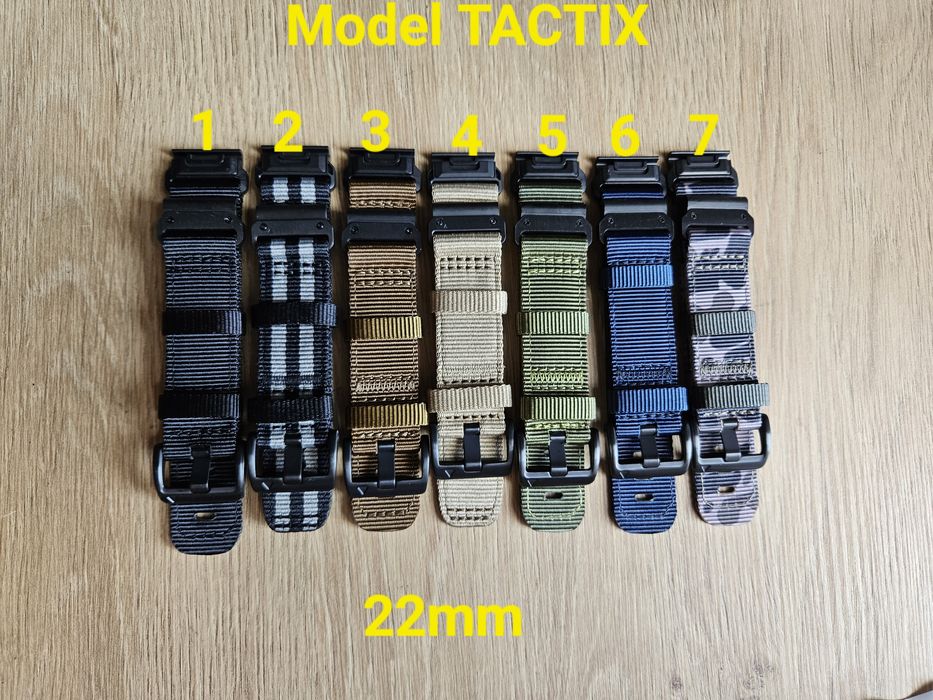 Curea textil model TACTIX pt fenix 7, 6, 5, 7X, 6X, 5X (22mm, 26mm)