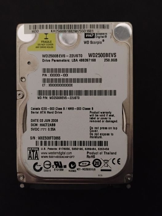 Hard disk sata 2.5