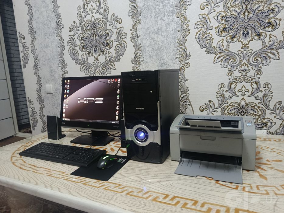 Kompyuter va printer. Komplekt arzon sotiladi
