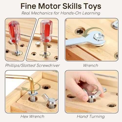 Нова Детска образователна дървена Монтесори играчка с отвертки ключалки и ключове