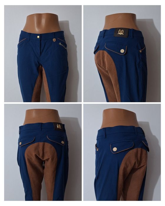 Pantaloni noi ptr. călărie, echitație Lauria Garrelli HKM Roma Piping basanes Alos, nr.40 sau M ptr. femei