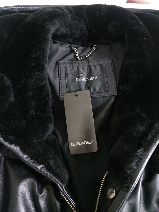 Продам кожаный пуховик 52разм