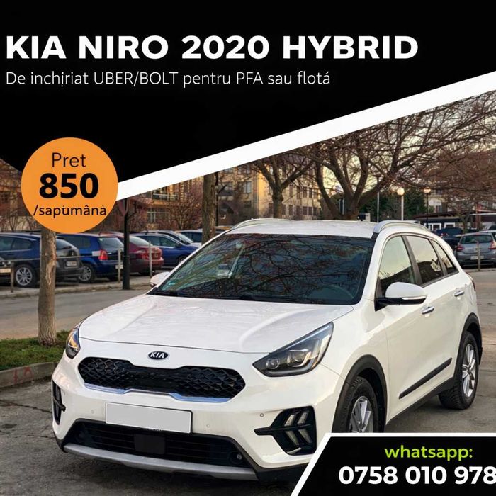 Închiriez masini Uber/Bolt Kia Niro Hybrid 2020 - de la 850 lei