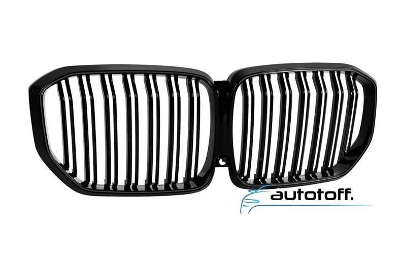 Grila dubla iluminata compatibila cu BMW X5 G05 (19-22) Negru lucios cu LED