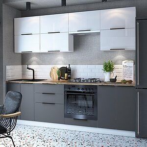 Кухонная мебель мдф хайтек