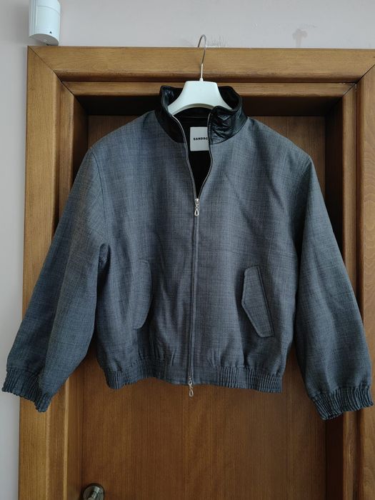 Яке Sandro 100% вълна, wool / leather