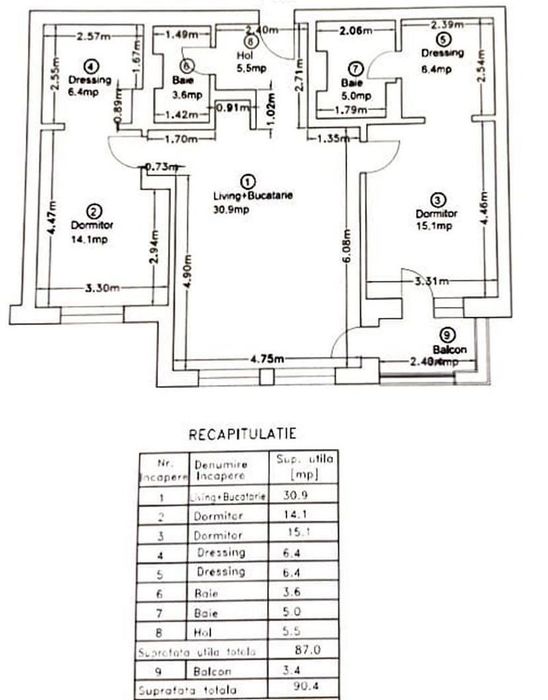 Apartament 3 camere Pipera | Loc de parcare inclus