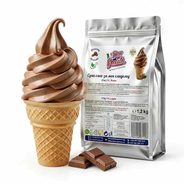 Сухи смеси за сладолед Don Gelato – Премиум качество с мляко, 12 вкуса