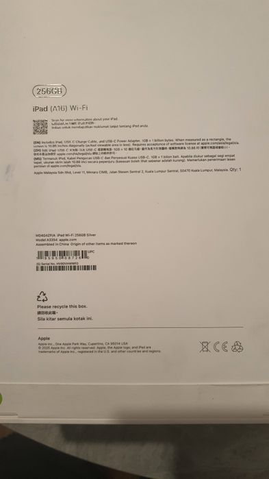 Apple Ipad A16 256 гб новый