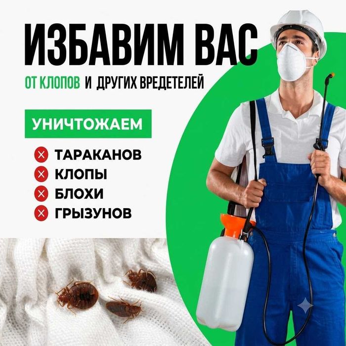 Dezinfeksiya klapa | Дезинфекция тараканов | ULV