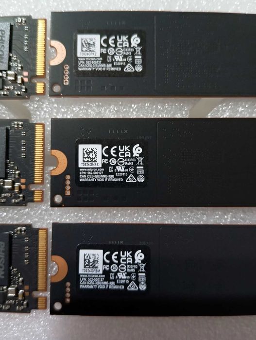 1TB SSD 7000 MB/s M.2 NVMe, Micron 2500, PCIe 4.0 X4 NOU Bulk