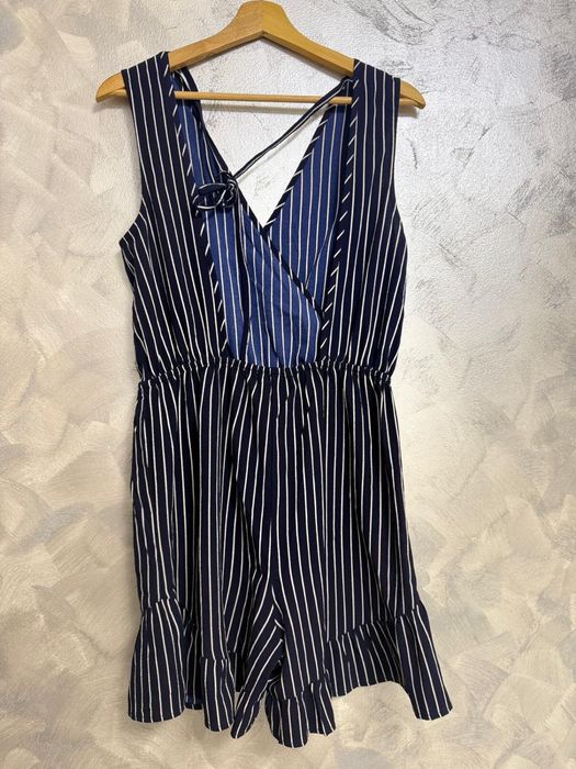 Salopetă scurtă Rut & Circle Fatima Stripe S nouă cu etichetă bleumarin dungi