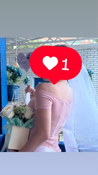 Платье Zara XS розовое