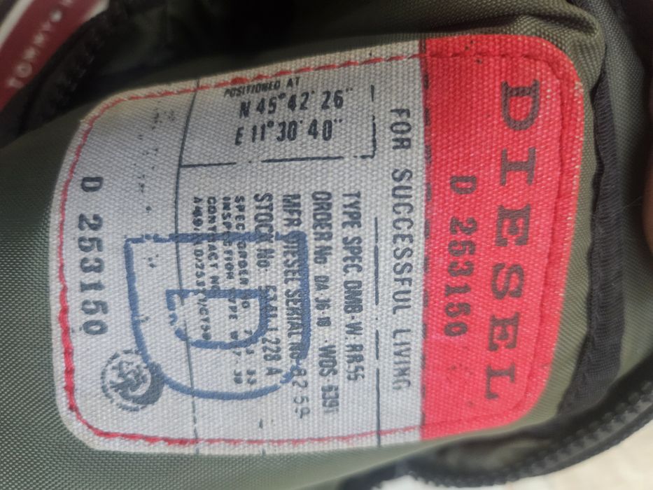 Мъжка чанта естествена кожа и плат Diesel