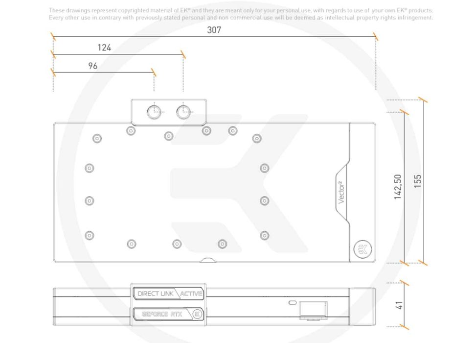 EK-Quantum Vector² Trio RTX 4090 D-RGB ABP Set - Nickel + Plexi