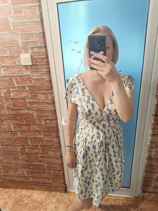 Rochie retro M si jacheta de vara din in