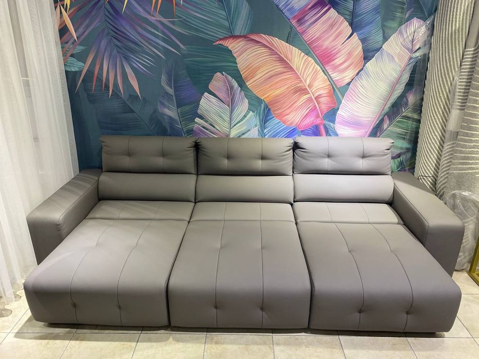 Диван модульный из натуральной кожи