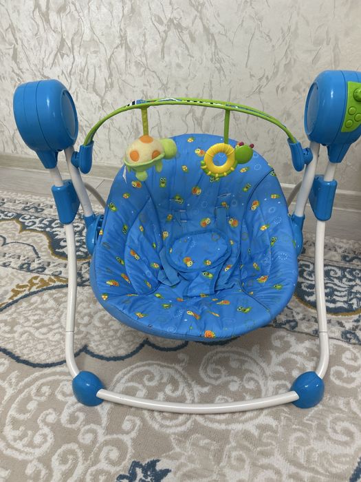 Шезлонг прочный детский с рождения до 3 лет