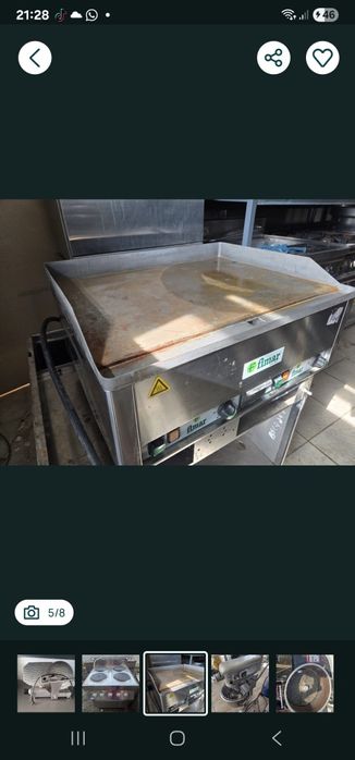 Gratar gaz inox, cu banc, gratar electric 380v de putere