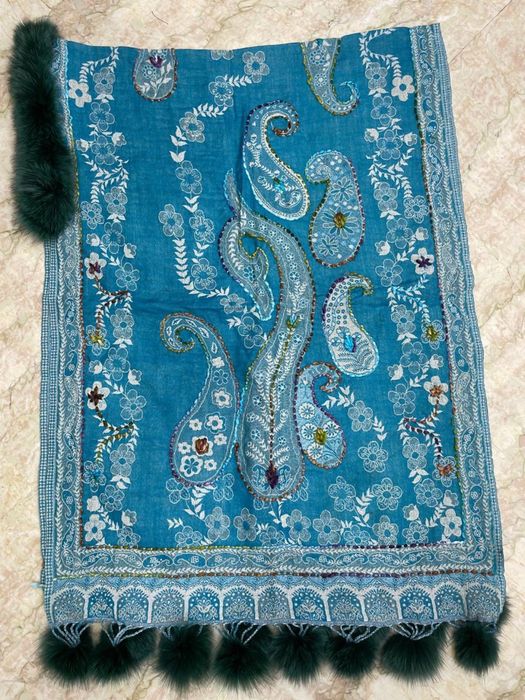 Подарки для Женщин Шарфы эксклюзивные Щёлк, Щерсть,Кашмир, Хлопок