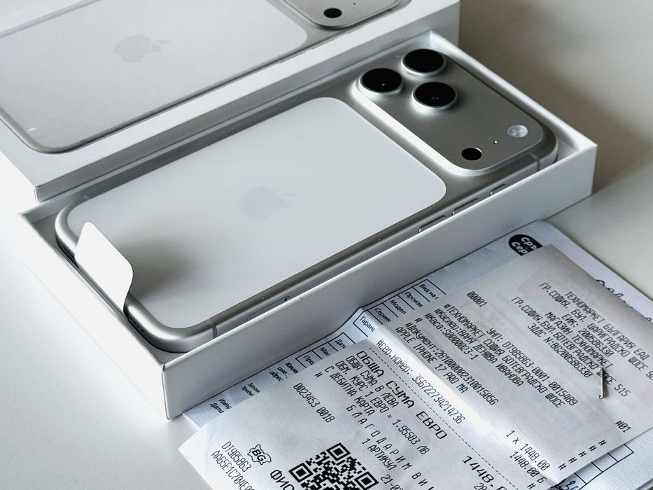 НОВ! Iphone 17 Pro Max 256GB White Гаранция 2 години