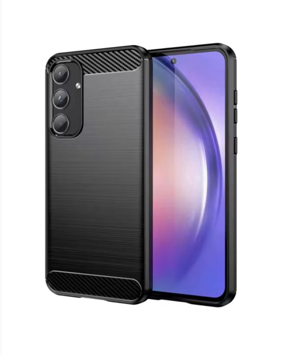 Samsung A34/A54/A35/A55/S24 FE - Husa Silicon Carbon Insert Neagra