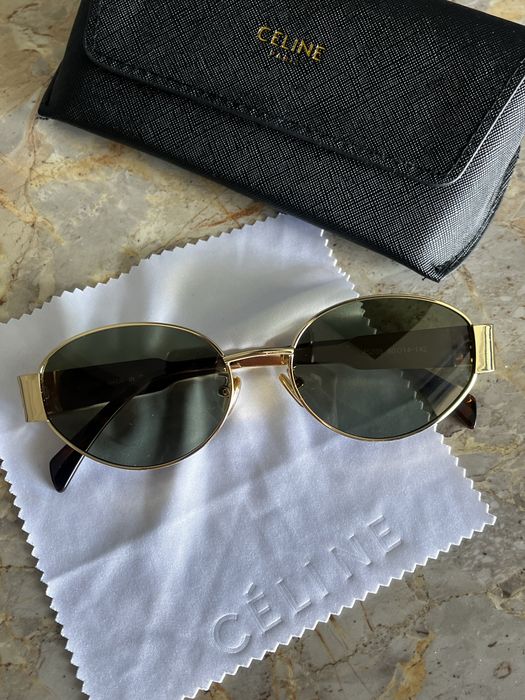 Ochelari de soare celine metal triomphe pentru femei golden