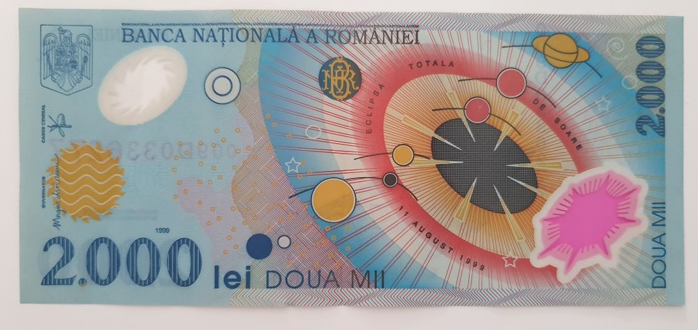 Bancnotă 2.000 Lei - Două Mii de Lei - Bancnota de 2000, Eclipsa 1999