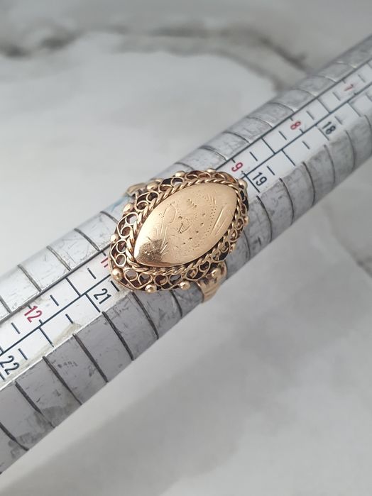 Inel din aur de 14K cu filigram – mărimea 63, gramaj 3,74 g