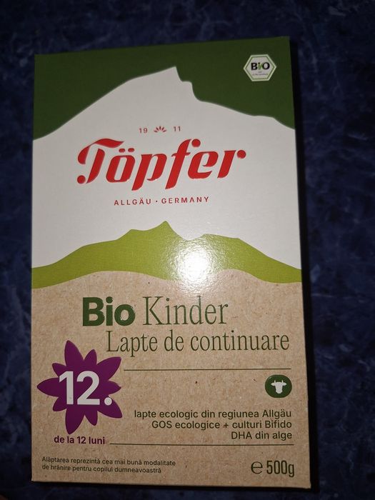 Lapte Topfer Bio de la 12 luni 4x500 g