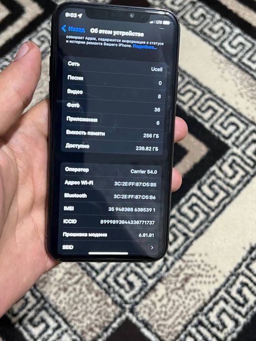 Iphone x 256gb  yomkst 100% useliny karobka yo