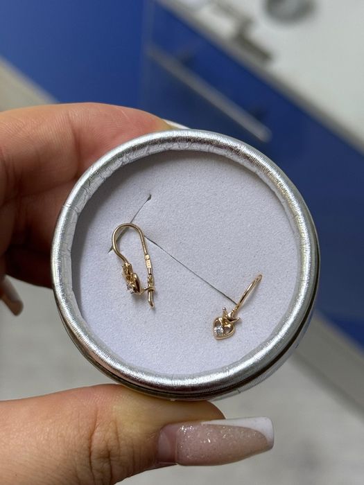 Золотые детские Серьги