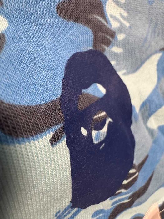 Bape Fire Camo Sky Blue Shorts